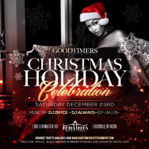 Read more about the article Goodtimers Christmas Holiday Celebration – Saturday 12/23 @ Headliners