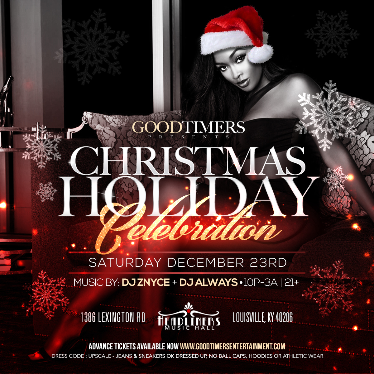 You are currently viewing Goodtimers Christmas Holiday Celebration – Saturday 12/23 @ Headliners