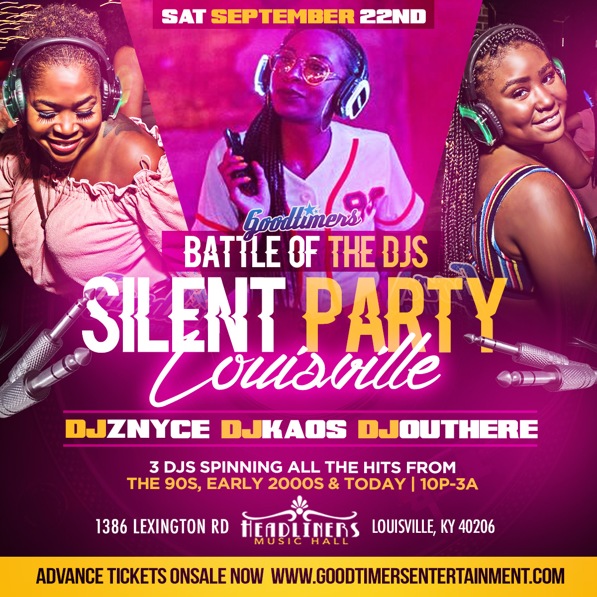 Read more about the article Goodtimers Silent Party Saturday 9.22- Battle of the Bands